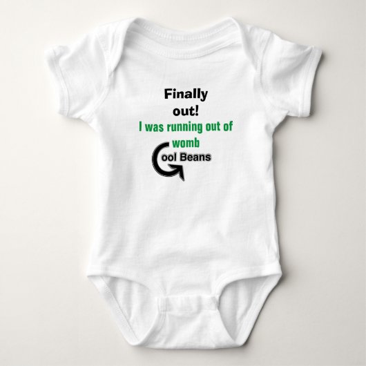 Endlich raus! Baby Strampler (Vorderseite)