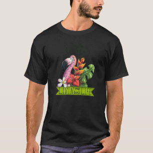 Endlich Remüde 2022 Flamingo Tropical Floral T-Shirt