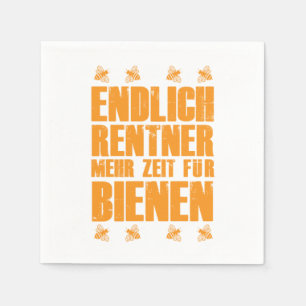 Endlich Rentner Bienen Imker Imkerei Imkerei Honig Serviette