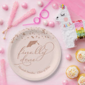 Endlich Rose Gold Graduation Party Pink Blush Pappteller (Party)