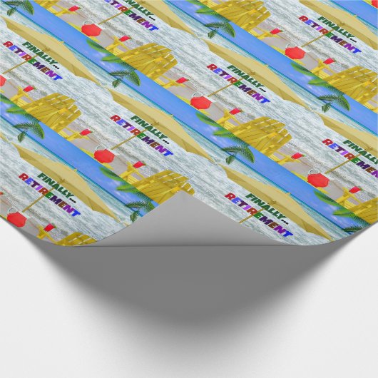 Endlich... Ruhestand Geschenkpapier (Ecke)