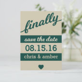 Endlich ! Save The Date (Stehend Vorderseite)