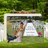 Endlich Save the Date Brown Hair Funny Couple Card