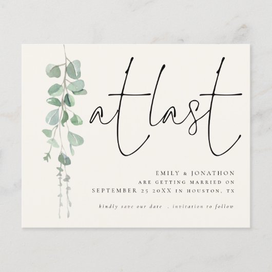 Endlich Save the Date die Eukalyptuscreme (Vorderseite)