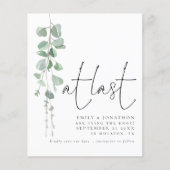 Endlich Save the Date ein moderner Eukalyptus (Vorderseite)