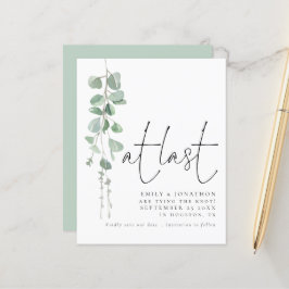 Endlich Save the Date ein moderner Eukalyptus