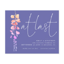 Endlich Save the Date Eukalyptus Periwinkle