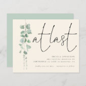 Endlich Save the Date für Eukalyptus-Elfenbeinkühe (Vorne/Hinten)