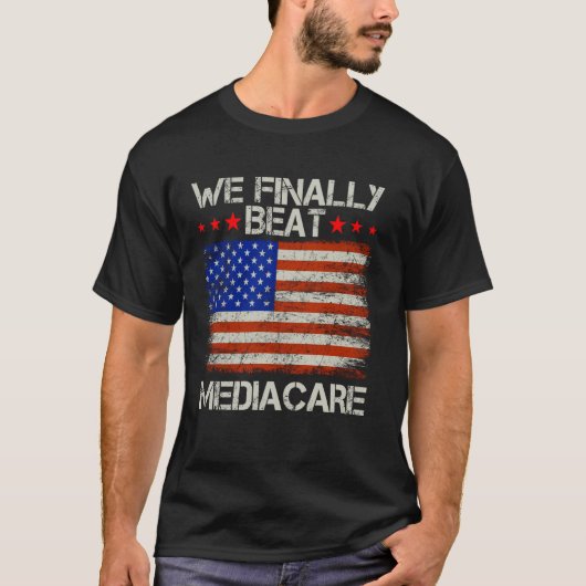 Endlich schlagen Medicare USA Funny Meme T-Shirt (Vorderseite)
