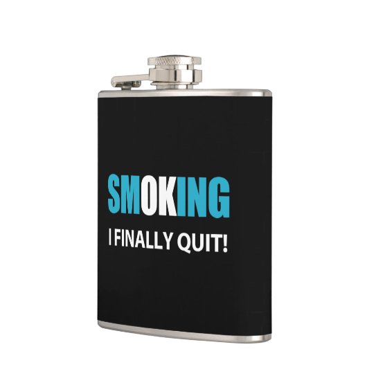 Endlich Schluss - Schluss mit dem Rauchen Flachmann (Links)