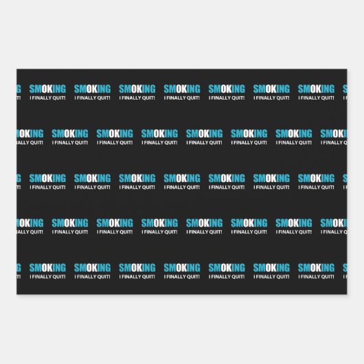 Endlich Schluss - Schluss mit dem Rauchen Geschenkpapier Set (Vorderseite)