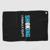 Endlich Schluss - Schluss mit dem Rauchen Golfhandtuch (Horizontal)