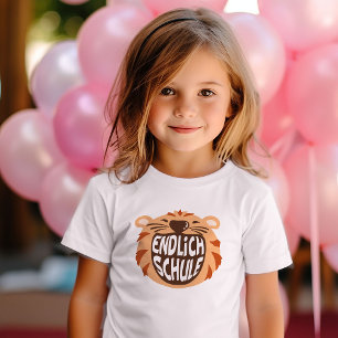 Endlich Schule Schulkind 1 Klasse Einschulung T-Shirt