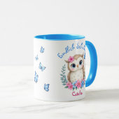 Endlich Schulkind - niedliche Eule  Tasse (VorderseiteRechts)