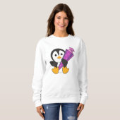 Endlich Schulunterricht in Pinguin Sweatshirt (Vorne ganz)