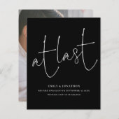 Endlich Schwarzes Skript-Foto-Verlobung (Vorne/Hinten)