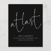 Endlich Schwarzes Skript-Foto-Verlobung (Vorderseite)