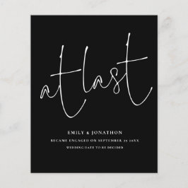 Endlich Schwarzes Skript-Foto-Verlobung