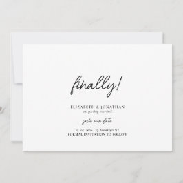 Endlich Script Minimalistische Hochzeit Terminankü Save The Date