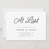 Endlich Script modern Minimalistisch Save The Date (Vorderseite)