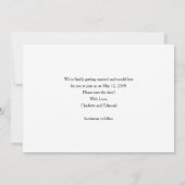 Endlich sind wir Save the Date angekommen Einladung (Rückseite)