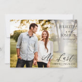 Endlich sind wir Verlobte Foto Verlobung Ankündigung (Vorderseite)