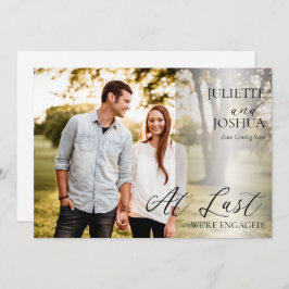 Endlich sind wir Verlobte Foto Verlobung Ankündigung