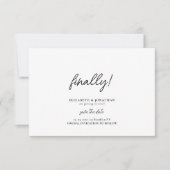 Endlich Skript Minimalistische Hochzeit Termin vor Save The Date (Vorderseite)