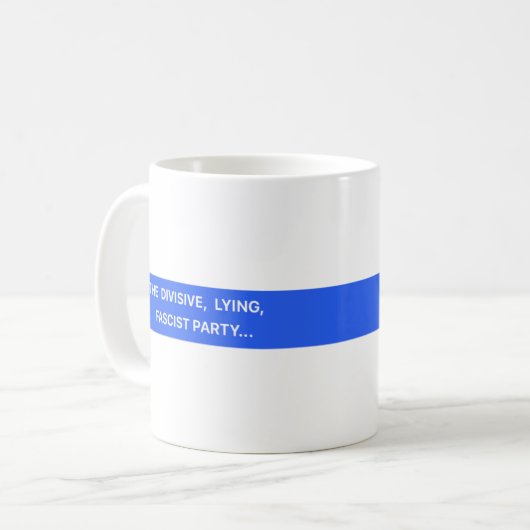 Endlich Trumped Tasse (Vorderseite Links)