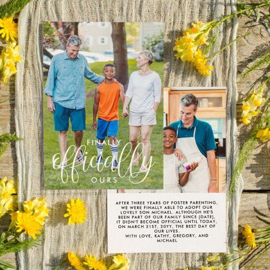 Endlich unsere 2 Foto Adoption Ankündigung