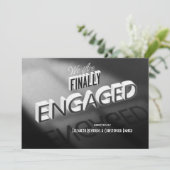 Endlich Verlobt Film Save the Date Schwarz-weiß (Stehend Vorderseite)