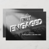 Endlich Verlobt Film Save the Date Schwarz-weiß (Vorne/Hinten)