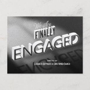 Endlich Verlobt Film Schwarz Weiß Save The Date Postkarte