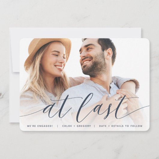 Endlich | Vollständige Verlobung des Fotos Ankündigung (Vorderseite)