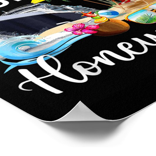 Endlich war auf unserer Flitterwochen Romantische Poster (Ecke)