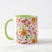 Endlich Wasserfarben-Blumen Frühling Tasse (Links)