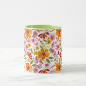 Endlich Wasserfarben-Blumen Frühling Tasse (Zentrum)