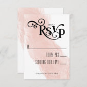 Endlich Wasserfarben-Typografie-Hochzeit RSVP Karte (Vorne/Hinten)