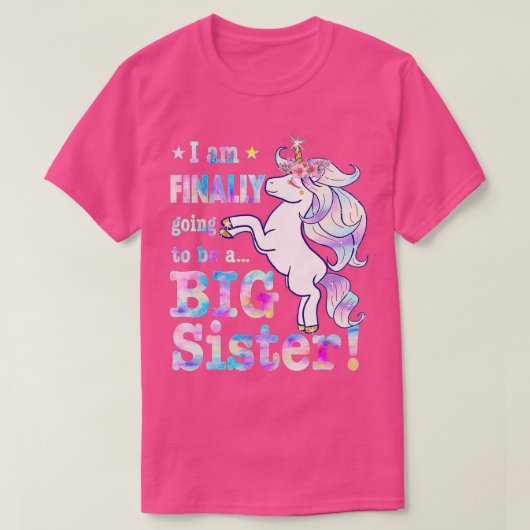Endlich werde ich eine große Schwester Niedlich Un T-Shirt (Design vorne)