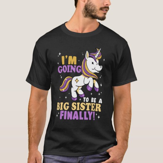 Endlich werde ich eine große Schwester sein T-Shirt (Vorderseite)