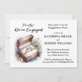 Endlich! Wir sind Verlobte, elegante Engagement-Pa Einladung (Vorderseite)