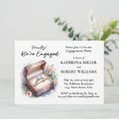 Endlich! Wir sind Verlobte, elegante Engagement-Pa Einladung (Stehend Vorderseite)