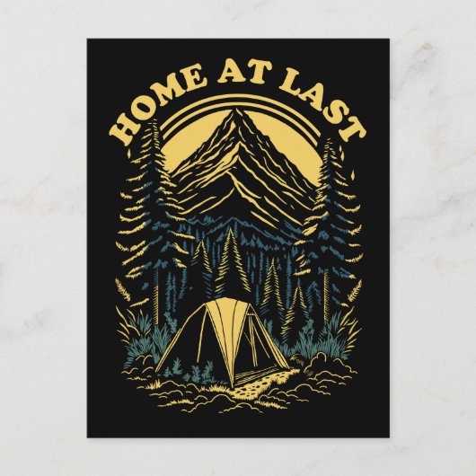 Endlich Zuhause - Camping Postkarte (Vorderseite)