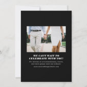 Endlich Zurückgestellt Covid Foto Save the Date Einladung (Rückseite)