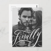 Endlich Zurückgestellt Covid Foto Save the Date Postkarte (Vorne/Hinten)