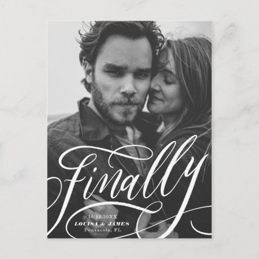 Endlich Zurückgestellt Covid Foto Save the Date Postkarte (Vorderseite)