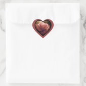 Endliche antike Rose Herz-Aufkleber (Tasche)