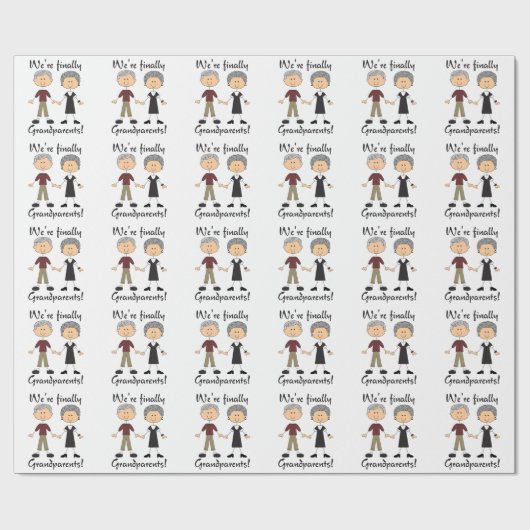 Endliche Großeltern Geschenkpapier (Flach)
