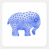 Endliches Elefant Quadratischer Aufkleber (Vorderseite)