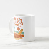 Endlos American Summer Retro Surround Art Kaffeetasse (Vorderseite Links)